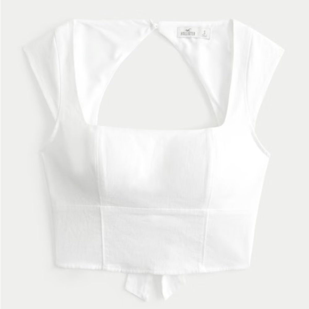 Hollister Ivory Cap Sleeve Dress